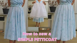 Easy DIY Petticoat Tutorial  How to Sew a Fluffy Underskirt in Under 20 Minutes [upl. by Thane]