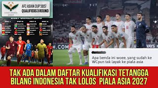 KARENA TAK ADA DALAM DAFTAR KUALIFIKASI INDONESIA DIKIRA TAK LOLOS PIALA ASIA 2027 [upl. by Eserehc]