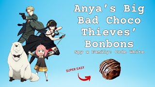 Anyas Big Bad Choco Thieves Bonbons  Super Easy Cake Truffles Spy x Family Code White Dessert [upl. by Lezley]