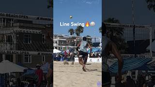 6’9 James Shaw with a HUGE Line Swing🔥🏐⚡️ beachvolleyball volleyball volleyballworld spike [upl. by Tirzah]