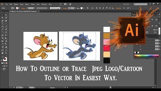 Adobe Illustrator CC Tutorial  How to image trace in illustrator in easiest way [upl. by Suiramad680]