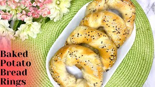 Baked potato bread rings  soft bread with potato filling  Easyomatic cuisine [upl. by Halvaard]