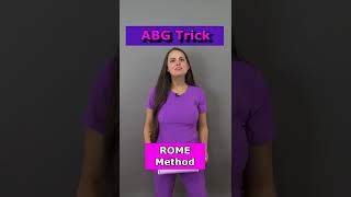 ROME Method ABG Interpretation Arterial Blood Gases Nursing School shorts [upl. by Elagibba]