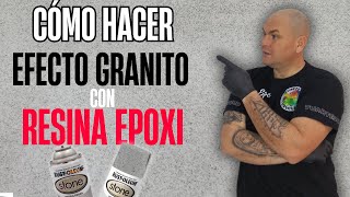 EFECTO GRANITO CON RESINA EPOXI  Como lograr efecto granito con aerosol y resina epoxi [upl. by Polash]