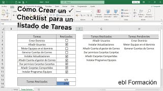 Cómo crear ✔ Checklist para un listado de Tareas en excel 2021 Lista de verificación [upl. by Arrol]