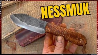 Nessmuk Knife with Gorgeous Red Oak and Carved Sheath [upl. by Shanda]