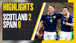 Scotland 20 Spain  McTominay Scores Twice to Stun Spain  Euro 2024 Qualifier Highlights [upl. by Pyne]