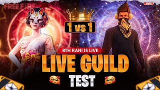 FREE FIRE LIVE STREAM 😎 LIVE CHANNEL REACTION AND GUILD TEST 1 V 2 FFLIVE YTSHORTSLIVE GIRLLIVE [upl. by Urion562]