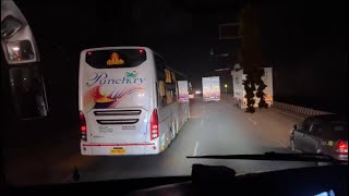 DANGEROUS VOLVO BUS NIGHT RIDE amp CHASING  HIGH SPEED RASH DRIVING 😱 [upl. by Attenra]