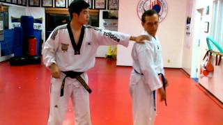 tae kwon do self defense grab techniques [upl. by Sabina]