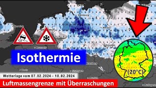 Wintercomeback zumindest kurz UPDATE zur Luftmassengrenze mit weißen Überraschungen Isothermie [upl. by Merce862]