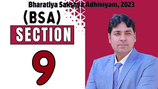 Section 9 of BSA  Relevancy of Facts  BSA  Bhartiya Sakshya Adhiniyam 2023 Lecture 11 [upl. by Adnylem]