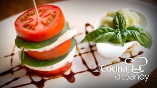 Ensalada Caprese con Espuma de Albahaca en Recetas de ensaladas  Comida italiana y comidas faciles [upl. by Hardwick706]