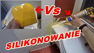 Silikonowanie łazienki palcem Vs szpachelką  Jak prawidłowo silikonować [upl. by Yojenitsirk639]