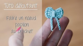 Noeud papillon au crochet pour débutant  Crochet easy bow tie [upl. by Seuqcaj]