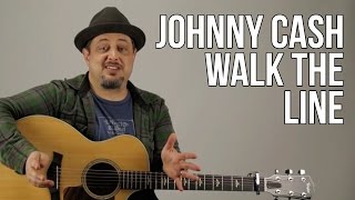 Johnny Cash Guitar Lesson  I Walk The Line Intro Lick  How to Play on Guitar  Tutorial [upl. by Roath]