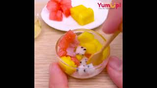 Youtbe Miniature Cooking Steak And Fruits Salad viral [upl. by Leoy718]