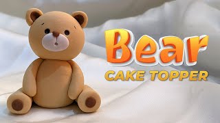 Cute Teddy Bear With Fondant Tutorial [upl. by Gnoix]