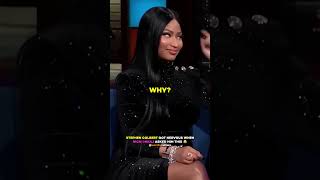 Stephen Colbert Got Nervous When Nicki Minaj Asked Him This [upl. by Orabelle]