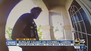 Burglar caught on doorbell camera [upl. by Orelu]