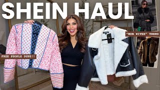 10 SHEIN JACKETS amp COATS HAUL ❄️WINTER 2024❄️ WIDE VARIETY OF STYLES amp TRENDS [upl. by Keelby]