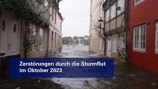 So zerstörerisch war die Sturmflut im Oktober 2023 in Flensburg sturmflut ostsee 2023 [upl. by Pegg]