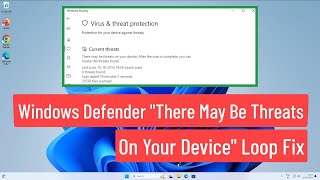 Windows Defender quotThere May be Threats on Your Devicequot Loop Fix [upl. by Leakcim]