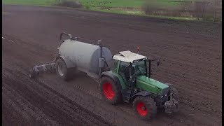 Bouwland injecteren  Fendt Favorit 515c  Injecting slurry  Verhoeven Milheeze [upl. by Airdnaz544]