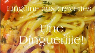 Idées RecettesLinguine aux crevettesCuisineplatPâtesRecette facile et délicieuse [upl. by Anwahsat]