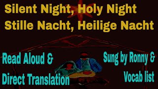 Learn German Silent Night holy Night Read Aloud w literal translation [upl. by Witte]