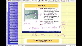 Cylindrical coordinates accelerations and forces in a curved motion Ch13 [upl. by Massimiliano]