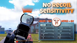 BEST SETTINGS amp SENSITIVITY NO RECOIL 4 FINGER CLAW  PUBG MOBILE [upl. by Ahsiemat]