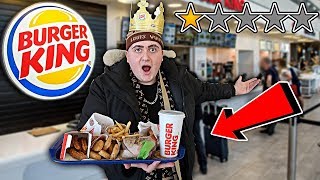 Reviewing The Worst Reviewed BURGER KING In My City ENTIRE BURGER KING MENU 1 Star Burger King [upl. by Aicirtan]