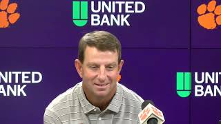 Dabo Swinney on Tigers at 01 App State ahead [upl. by Aliuqa923]