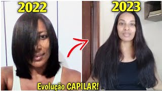 EVOLUÇÃO CAPILAR 1 ANO DE CRESCIMENTO com fotos e vídeos [upl. by Peskoff386]