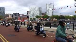 The Mods hit the Albert Dock on Scooters ready for The Who at the Echo Arena [upl. by Tlihcox595]