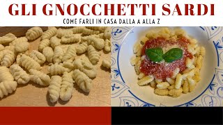 Gli gnocchetti sardi fatti in casa  procedura completa [upl. by Sesiom345]