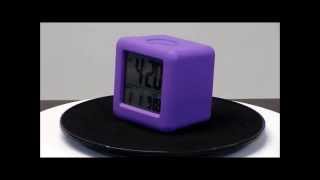 Equity 70904 Purple Soft Cube LCD Alarm Clock [upl. by Ahar]