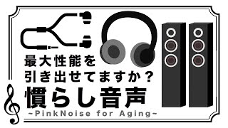 エージング【ピンクノイズ】再生装置の最大性能を引き出す慣らし音源（Pink Noise for Aging）イヤホン、ヘッドホン、スピーカー [upl. by Gariepy]