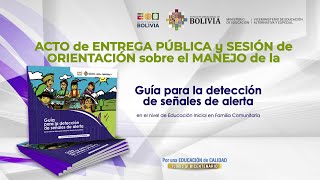 PRESENTACIÓN DE LA GUIA PARA LA DETECCIÓN DE SEÑALES DE ALERTA EN EL NIVEL DE EDUCACIÓN INICIAL [upl. by Constancy]