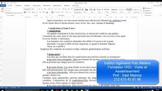 Formation Voirie et Assainissement  Théorie et Pratique P1 [upl. by Hakan]