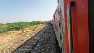 12490 Dadar  Bikaner Express Negotiating Sharp Curve at Merta Road Junction [upl. by Aaren]