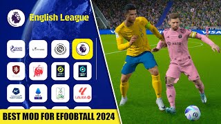 eFootball 2024 The Ultimate Patch  New Mod to Unlock All Teams Kits and get a New Scoreboard [upl. by Enyahs]