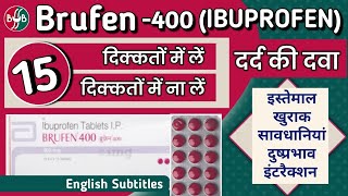 Brufen 400 mg tablet uses in hindi ibuprofen tablet ip 400 mg uses ibuprofen side effects [upl. by Aileve923]