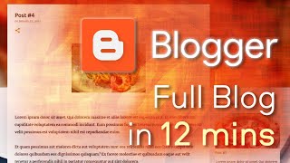 Blogger  Tutorial for Beginners in 12 MINUTES  FULL GUIDE [upl. by Garges836]