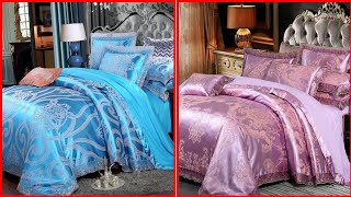 New Luxury Jacquard Bedding Set 4Pcs King Queen Size Bed Sheet Set Duvet Cover [upl. by Tearle355]