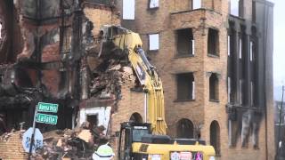 Art Deco Apartment Demolished in Detroit [upl. by Lachish628]