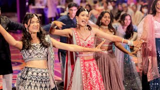 Brides Family Surprises the Bride amp Groom with a Beautiful Dance Performance at the Sangeet  4K [upl. by Morville706]