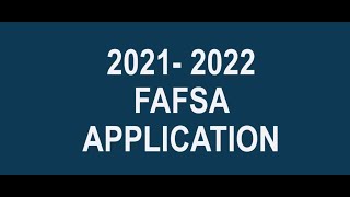 FAFSA 20212022 Student Tax Information [upl. by Anim]