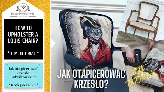 JAK TAPICEROWAĆ KRZESŁO LUDWIKOWSKIE DIY DLA POCZĄTKUJĄCYCH zszywacz novus langelukaszuk [upl. by Ajat868]